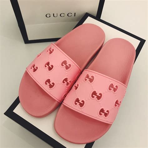 men pink gucci slides|all pink Gucci slides.